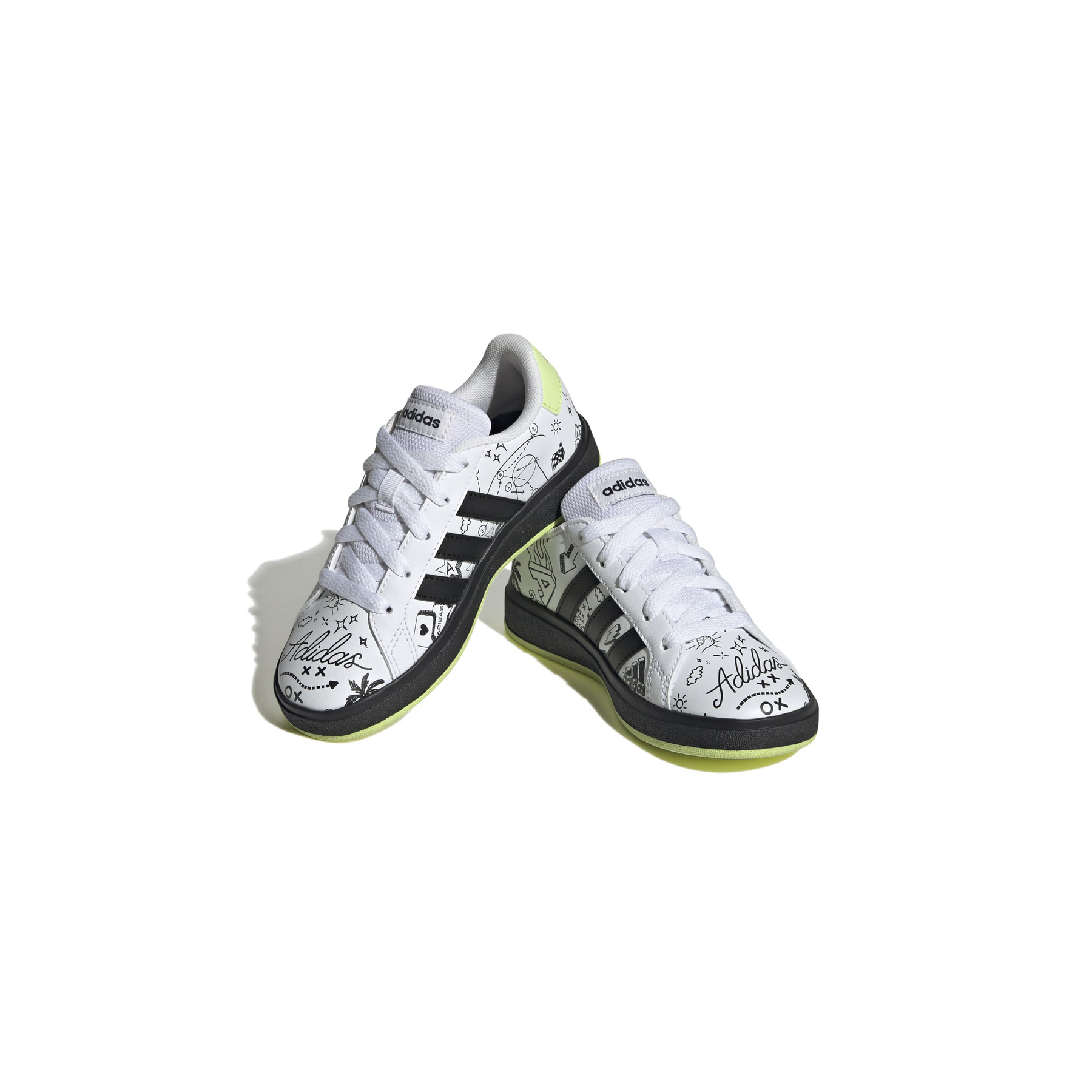 adidas Grand Court 2.0 Çocuk Beyaz Günlük Spor Ayakkabı (IG4853)