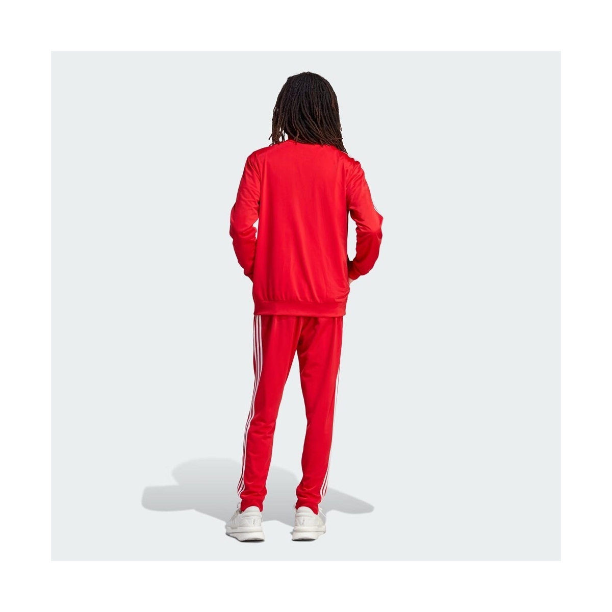 adidas Basic 3 Stripes Tricot Erkek Kırmızı Eşofman Takımı (IJ6056)