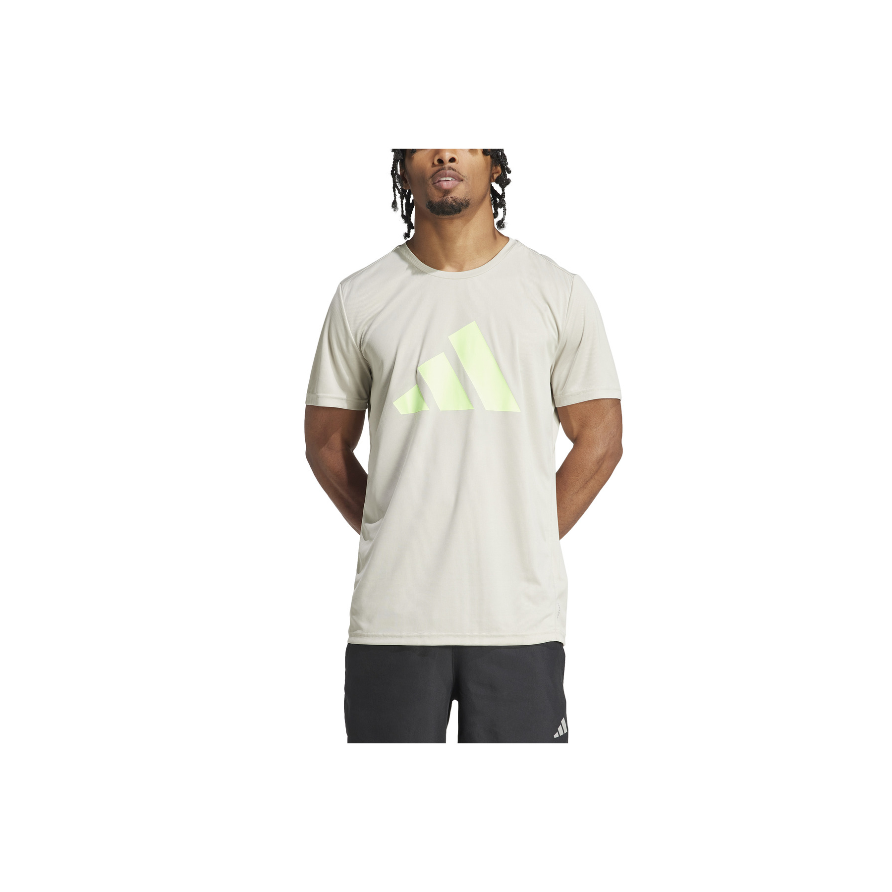 adidas Run It Tee Erkek Gri Kısa Kollu Tişört (IN0079)
