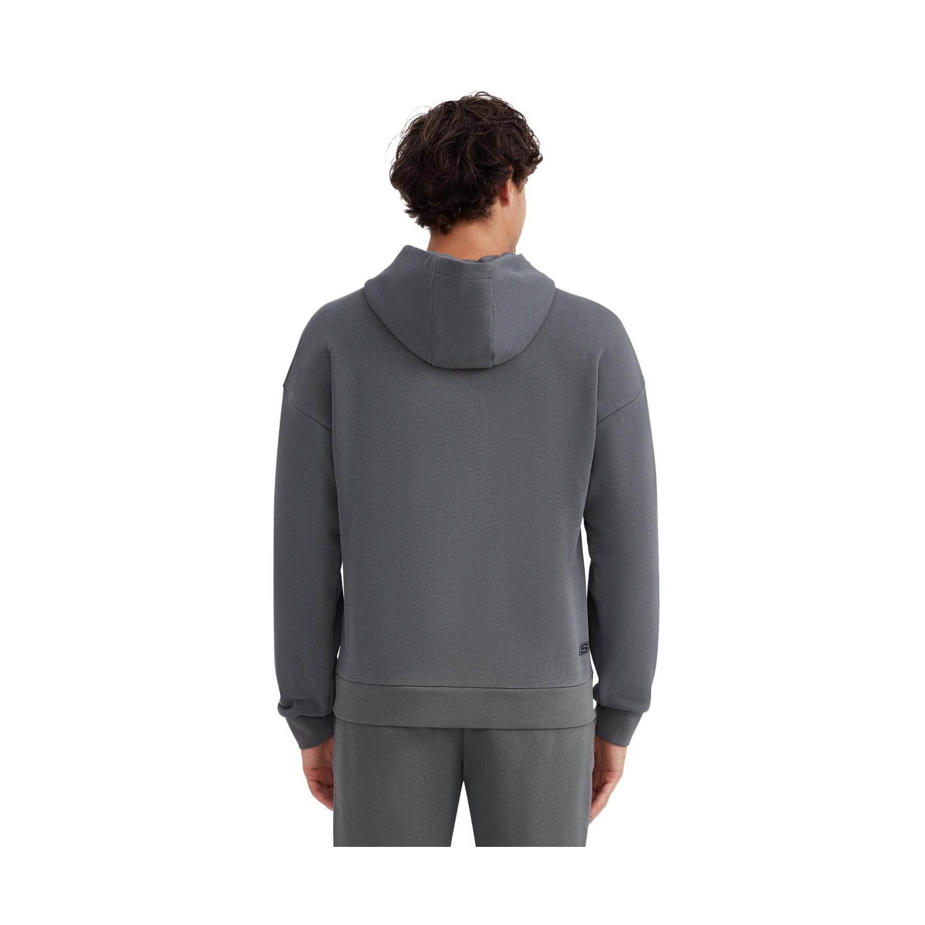 Skechers Essential Erkek Gri Kapüşonlu Sweatshirt (S232232-040)