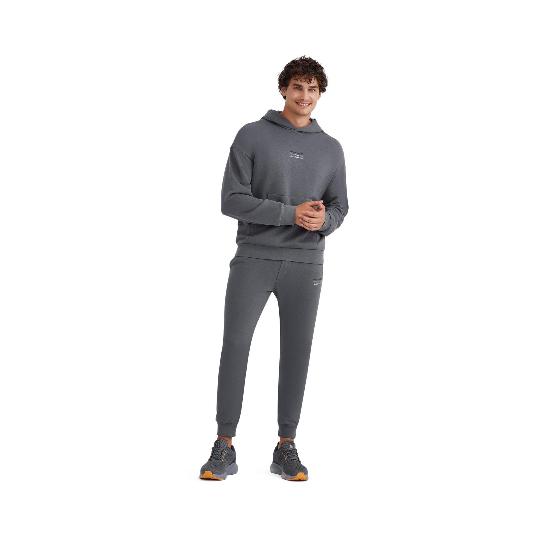 Skechers Essential Erkek Gri Kapüşonlu Sweatshirt (S232232-040)