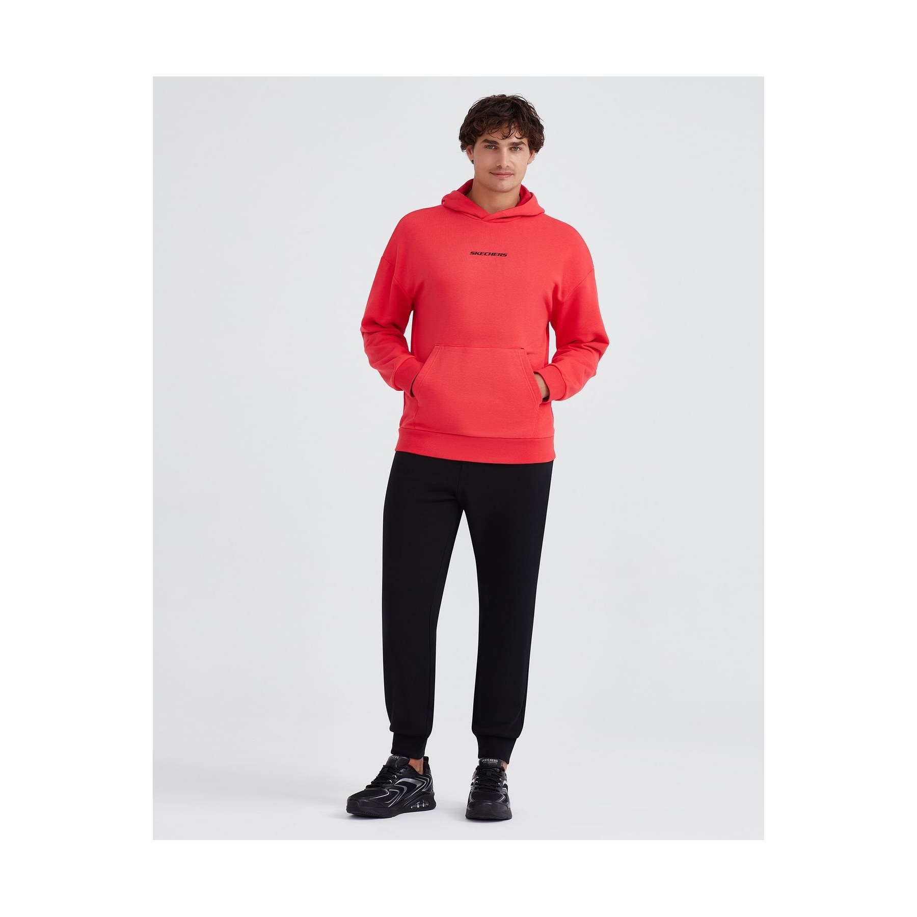 Skechers Essential Erkek Kırmızı Kapüşonlu Sweatshirt (S232438-600)