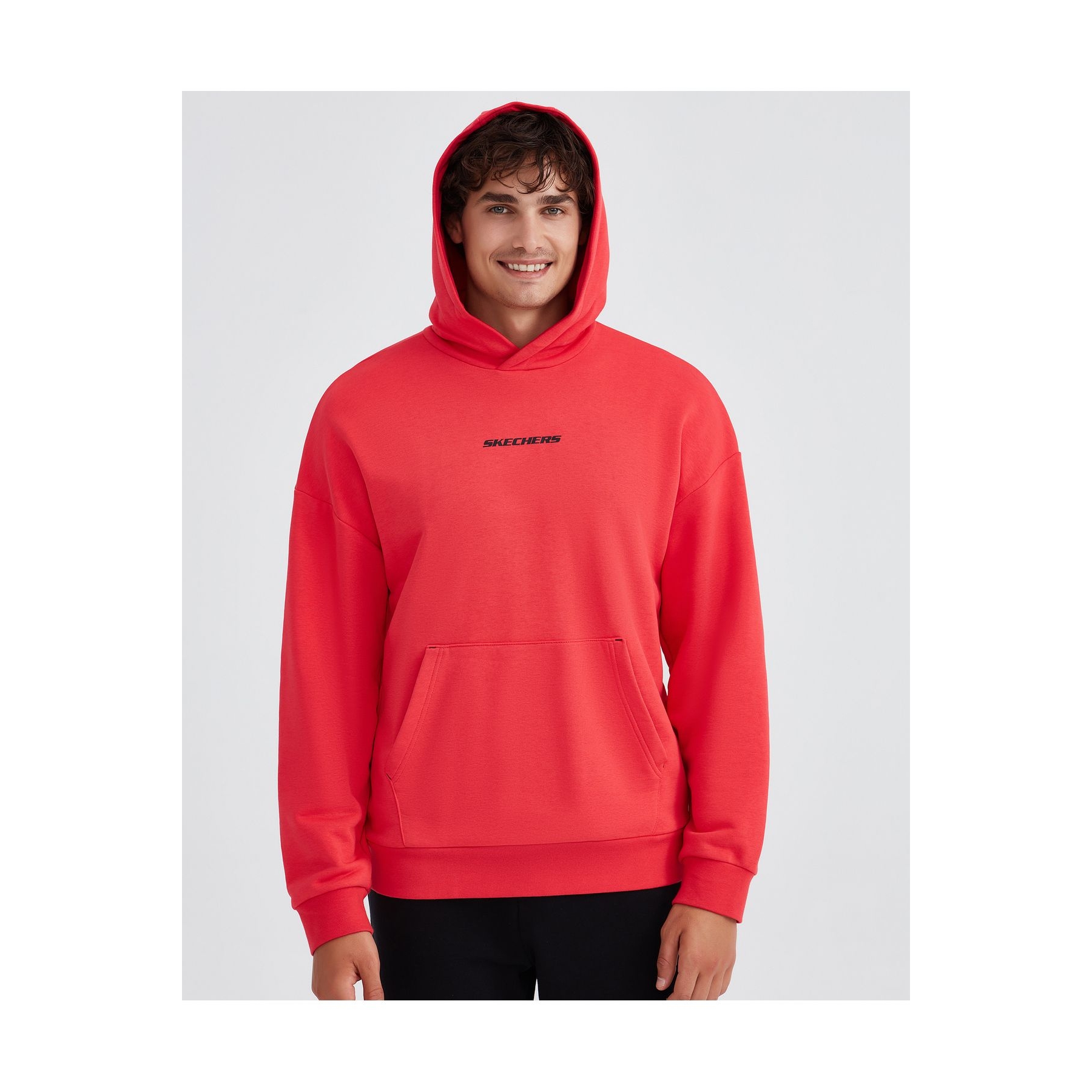 Skechers Essential Erkek Kırmızı Kapüşonlu Sweatshirt (S232438-600)